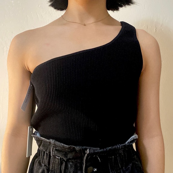 Babaton Tops - Babaton Sculpt Knit One Shoulder Top